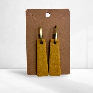 Mustard Yellow Rectangular Earrings